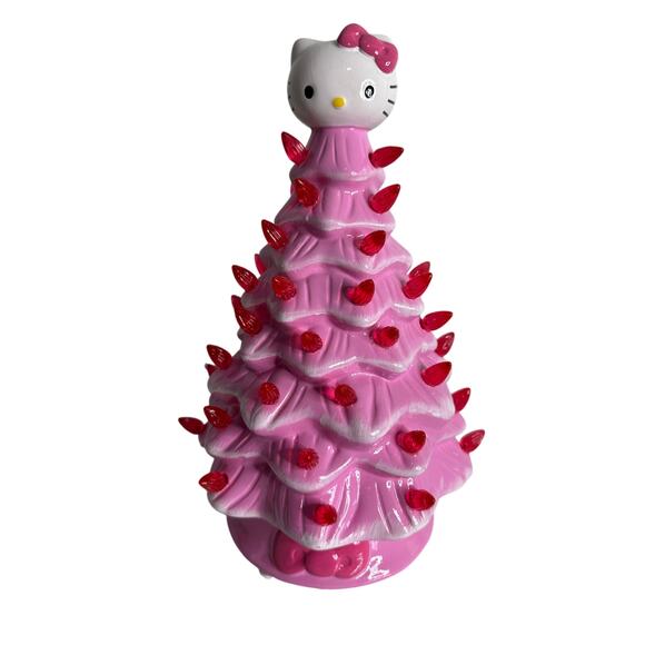 Hello Kitty Ceramic Christmas Tree With Lights - Picture 1 of 5
